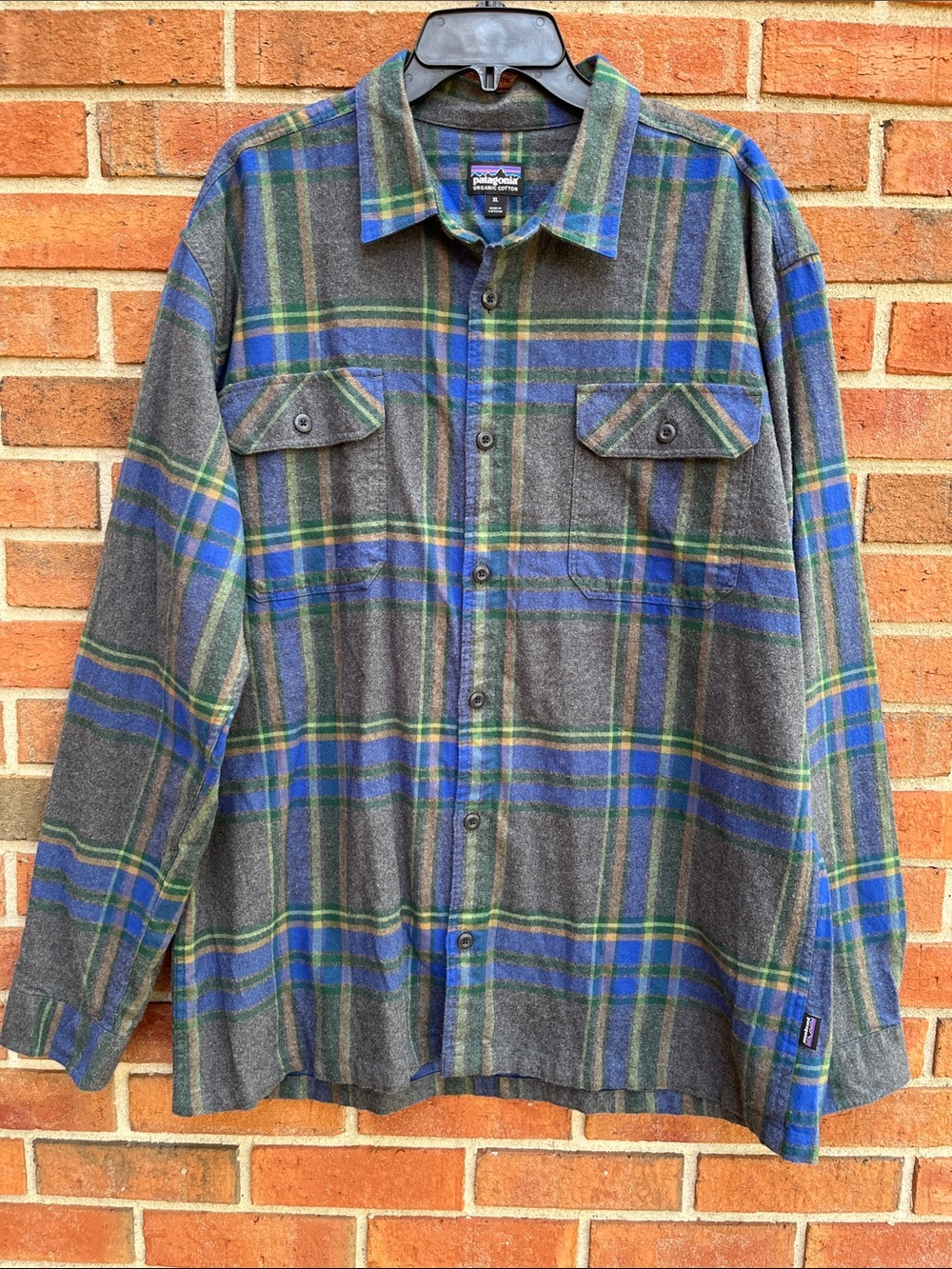 Patagonia Long Sleeve Organic Cotton Plaid Midweight Fjord Flannel Shirt XL